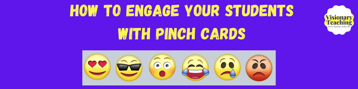 the text says how to engage students with pinch cards