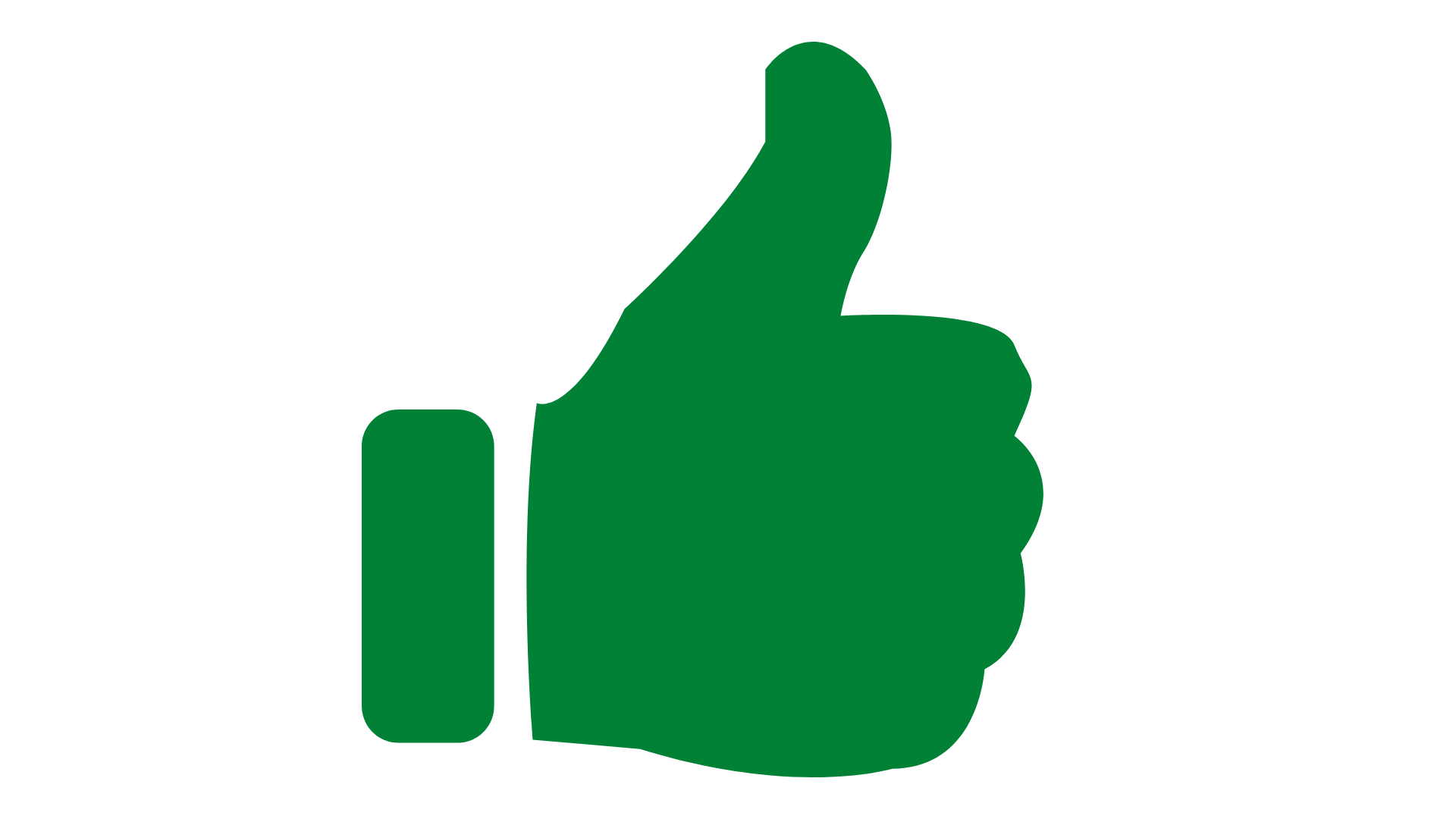 a clipart of a green hand giving a thumbs-up sign