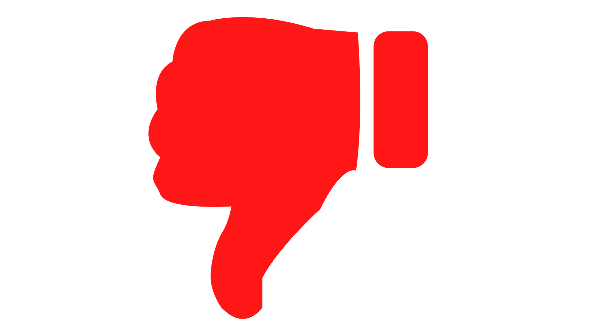 a clipart of a red hand giving a thumbs down sign