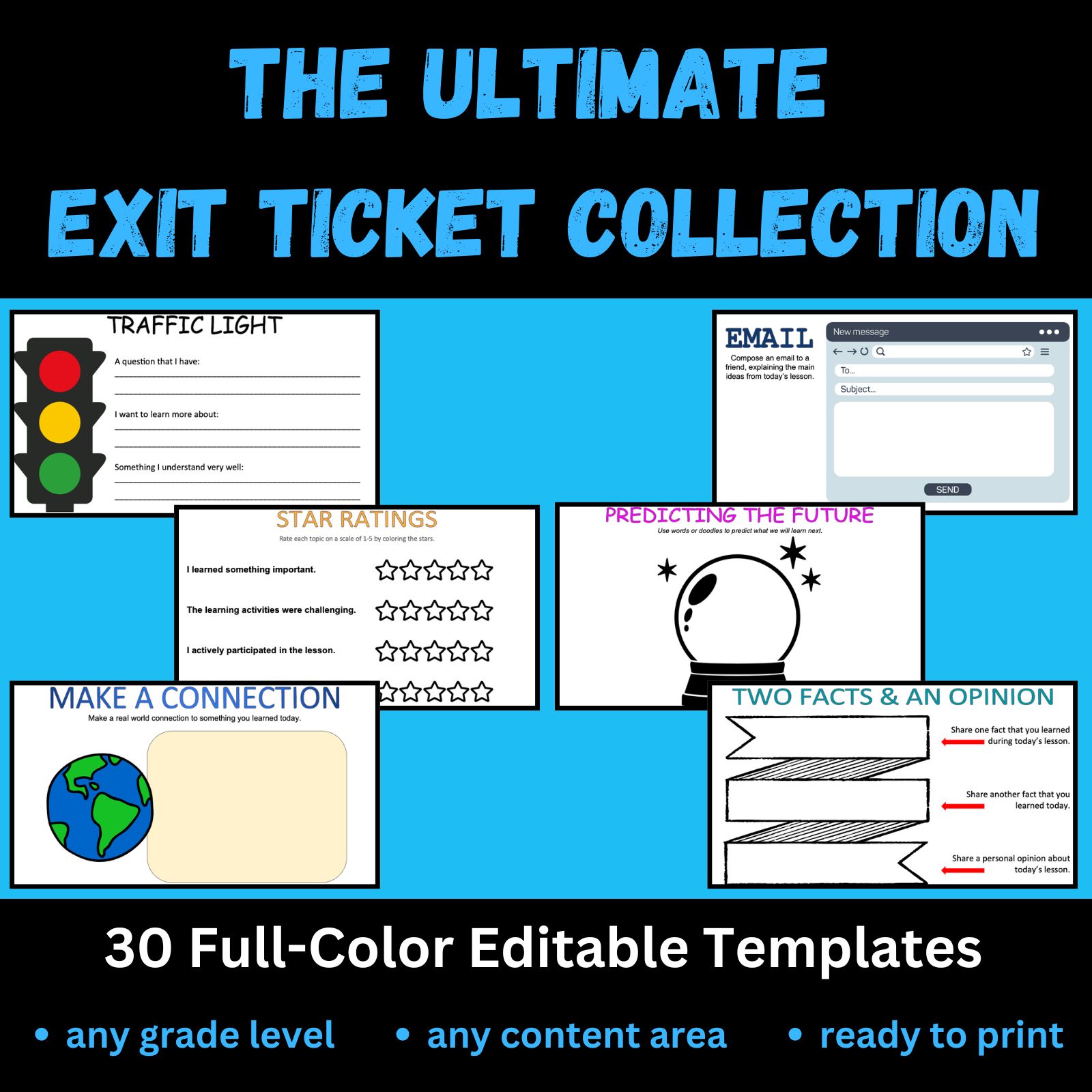 decorative iamges of exit tickets