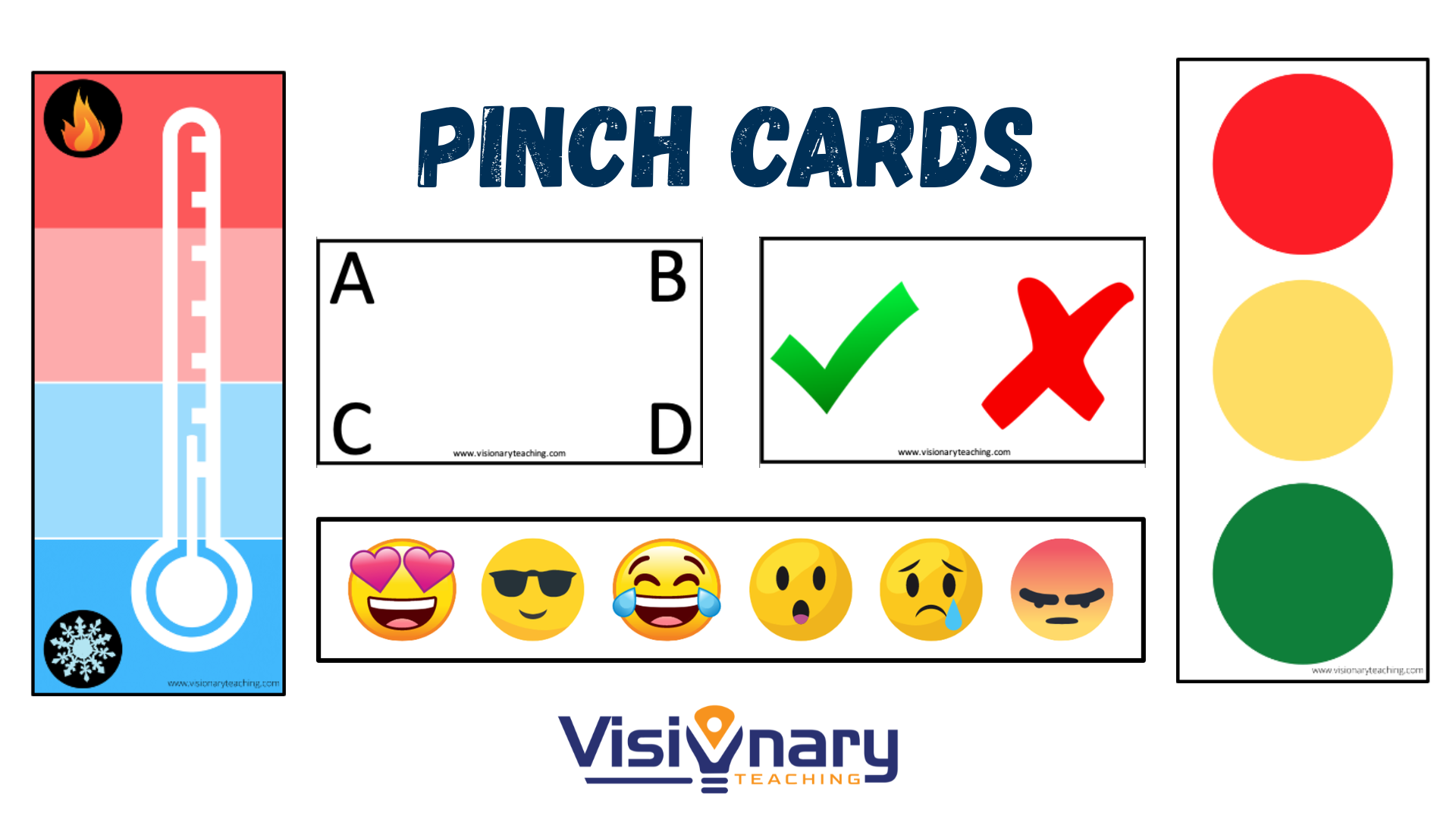 decorative collage of pinch cards