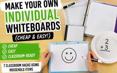 Make Your Own Individual White Boards with Household Items